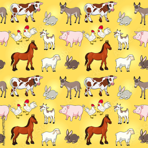 Funny farm animals with bac...