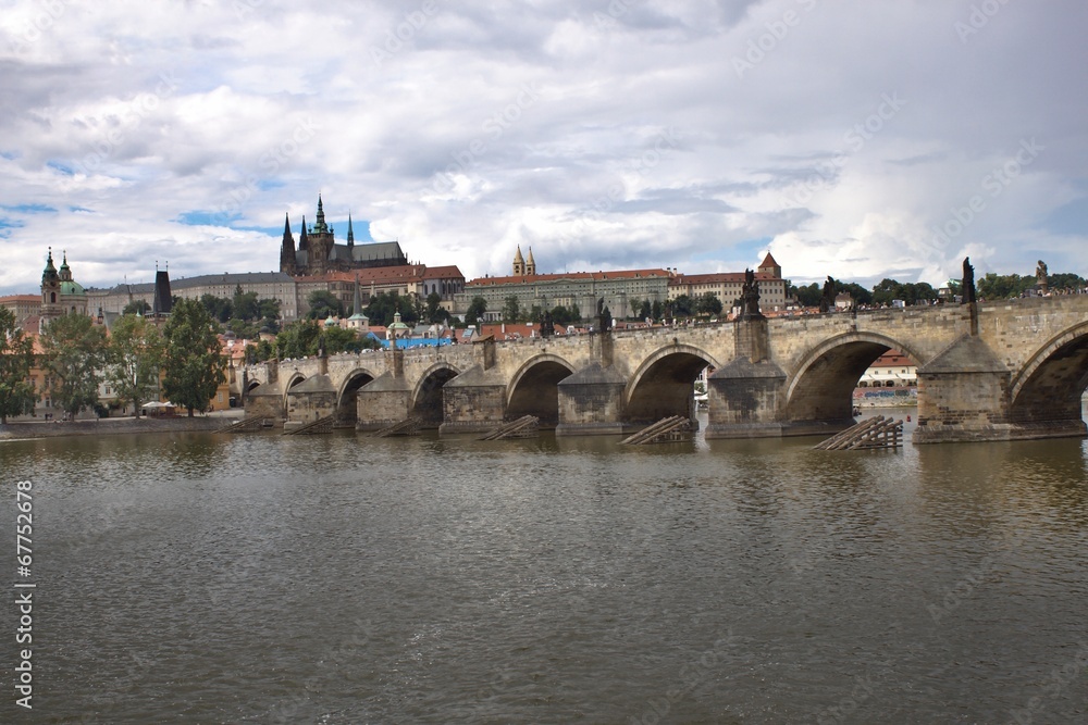 Prague - view of the Charles Bridge