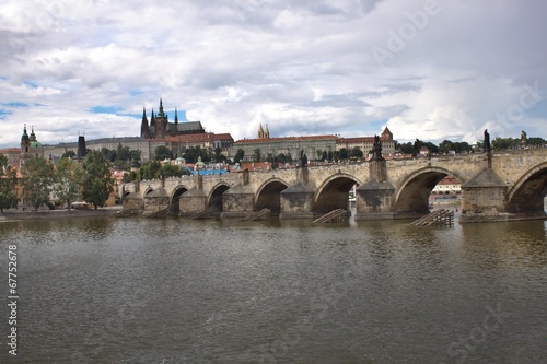 Prague - view of the Charles Bridge