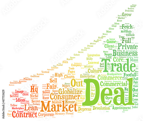 Success in business - illustration made with business words