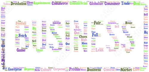 Business - illustration made with business words