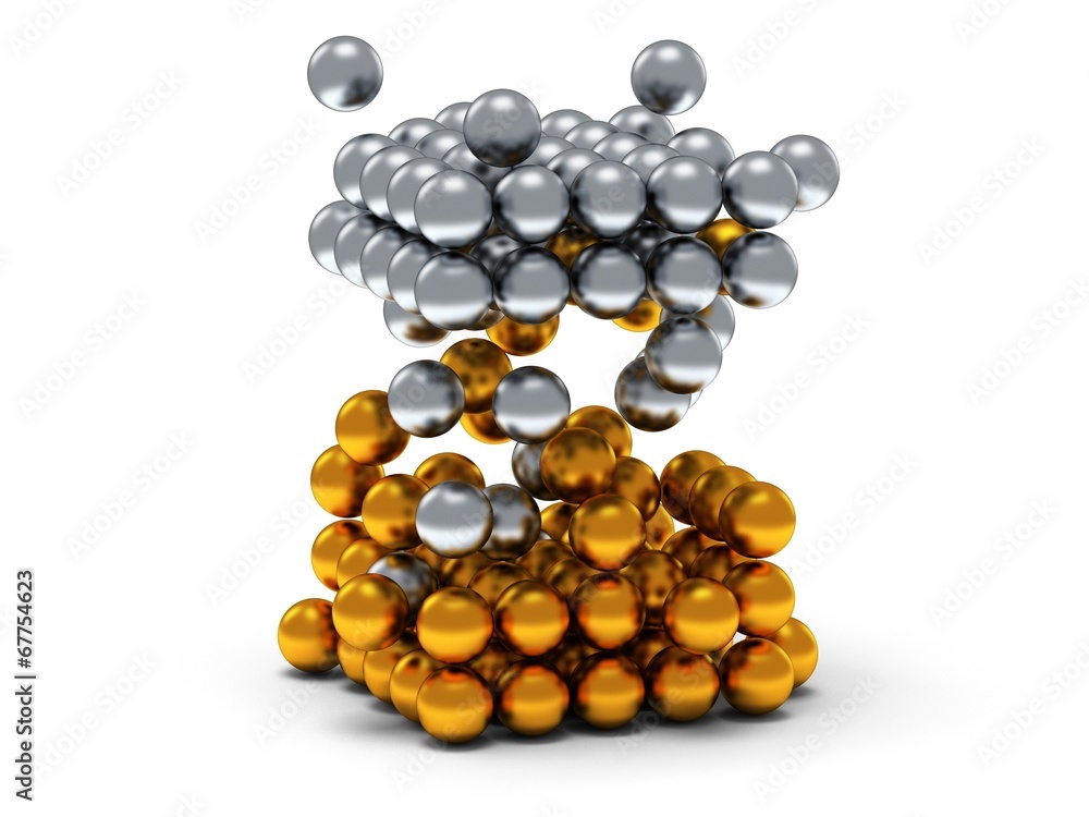 Orbs block. Assembling concept. On white. Orbs block. Assembling concept. On white.