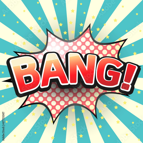 Bang, Comic Speech Bubble. Vector illustration.
