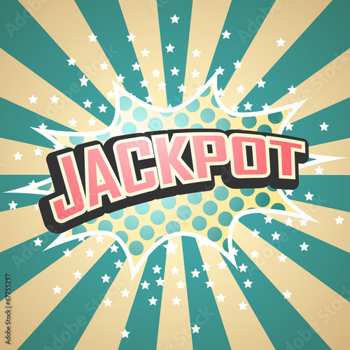 Jackpot Comic Speech  Bubble. Vector illustration