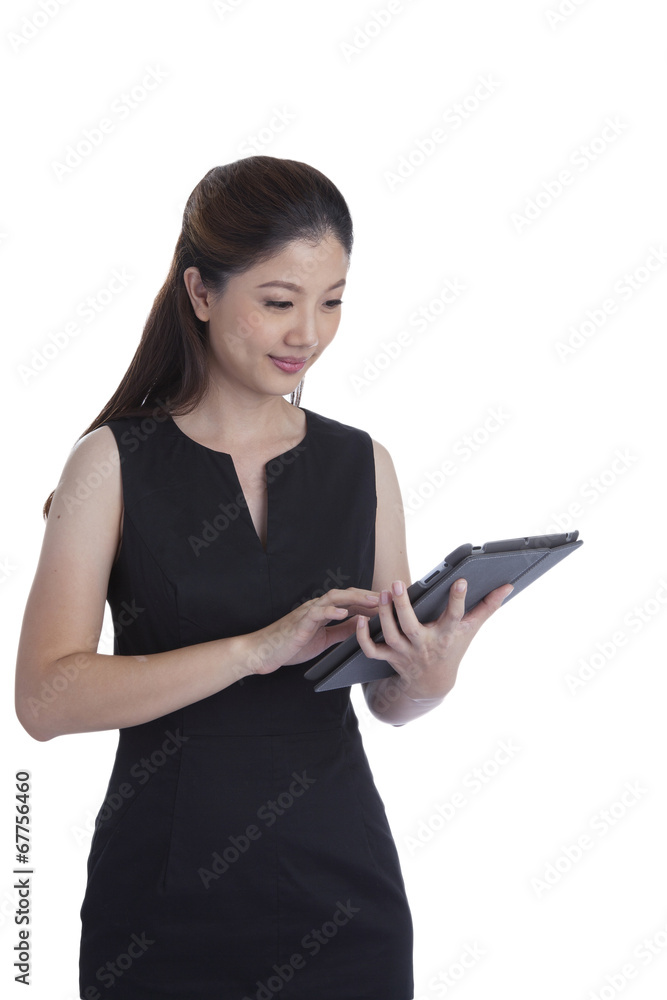 Businesswoman using digital tablet computer PC Businesswoman using digital tablet computer PC