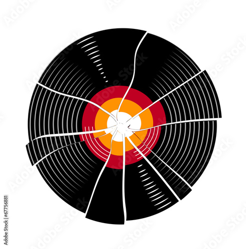 broken vinyl record
