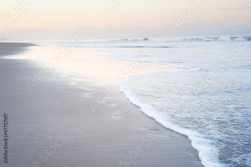 Footsteps on the Bali beach