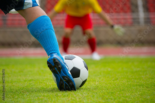 Fototapeta Naklejka Na Ścianę i Meble -  Football or soccer Goal defence