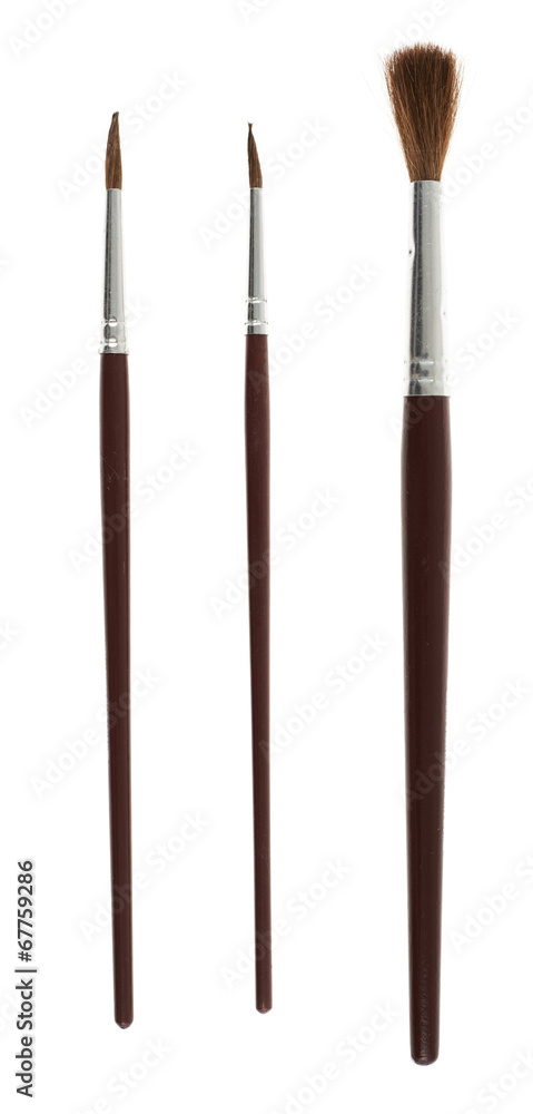 Three paint brushes Three paint brushes