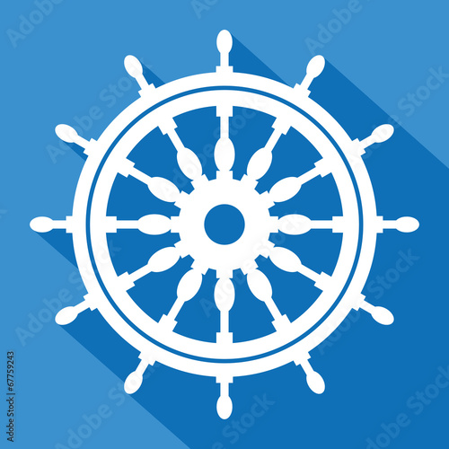 Logo gouvernail de bateau.