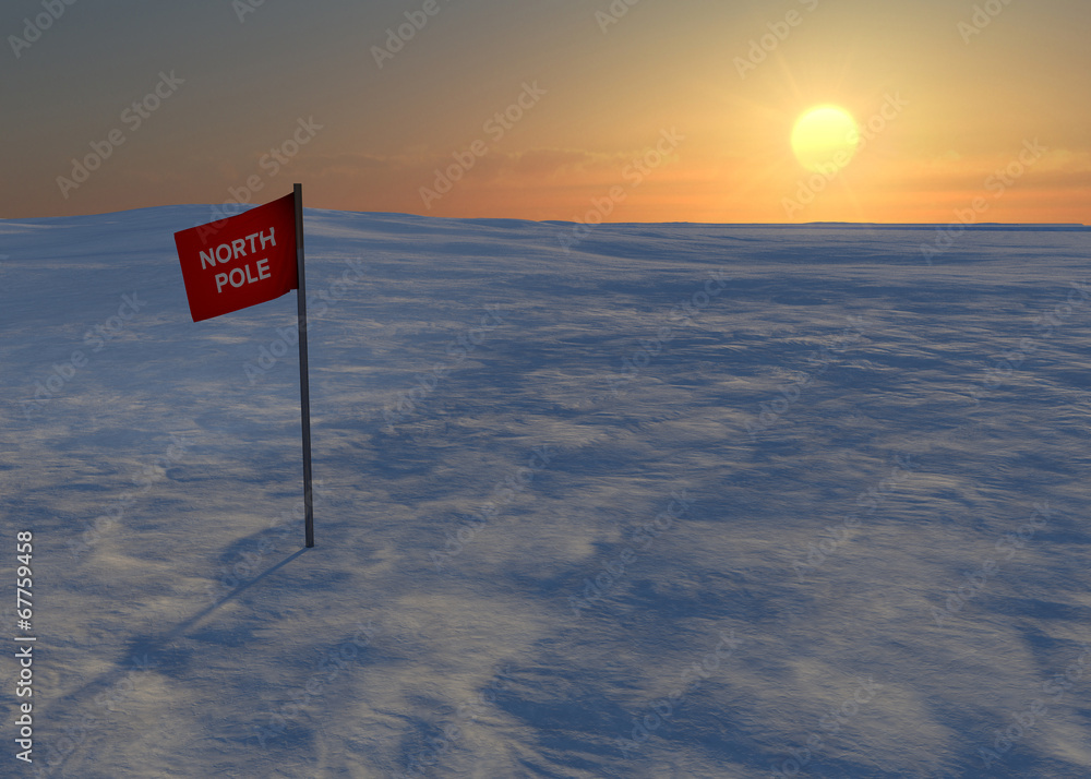 Polo nord neve ghiaccio bandiera Stock Illustration | Adobe Stock