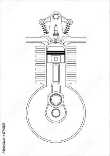 ottomotor - technische illustration