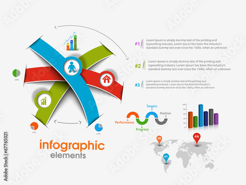 Business Infographic Vector Background.