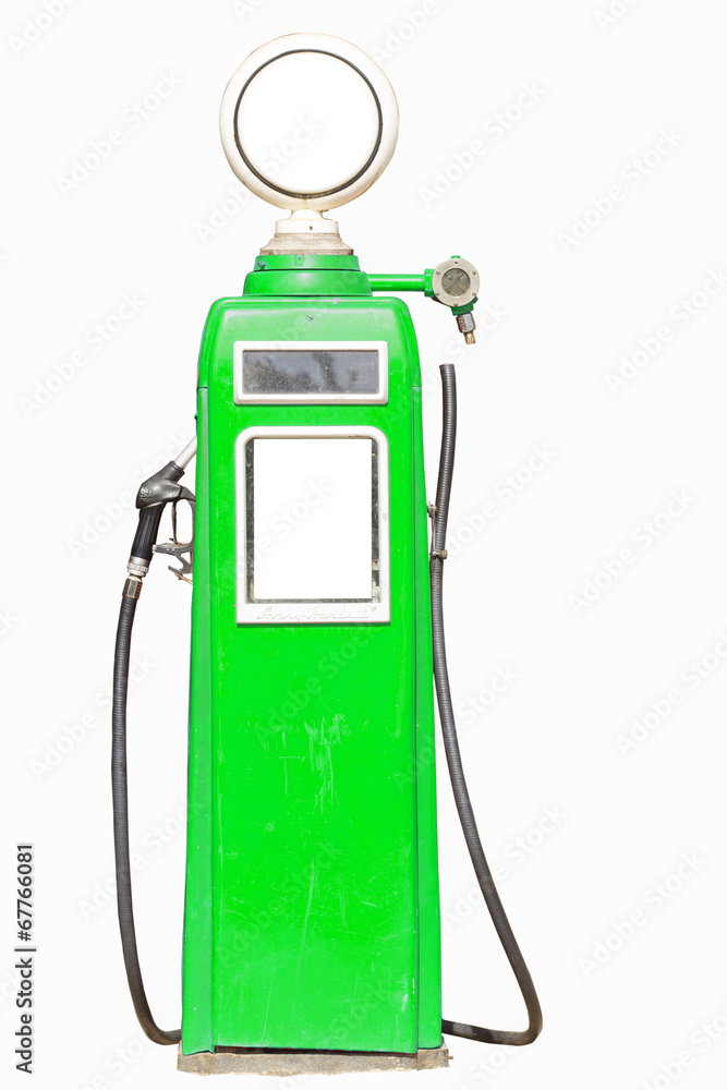 Green retro gasoline pump Green retro gasoline pump