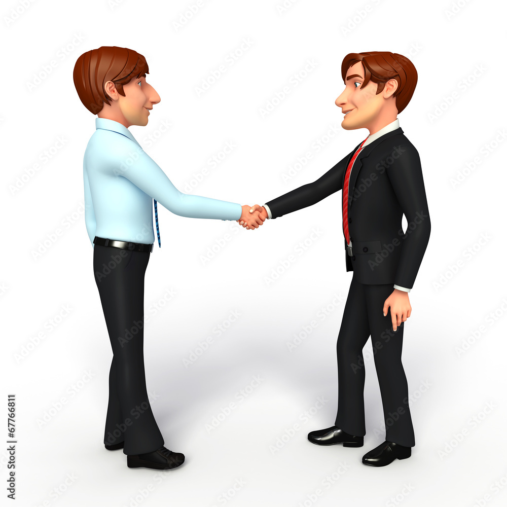 Business Man and service man with shake hand Business Man and service man with shake hand
