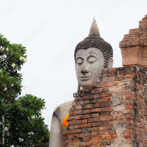 Ancient temple, Wat Yaichaimongkol in Ayutthaya photo