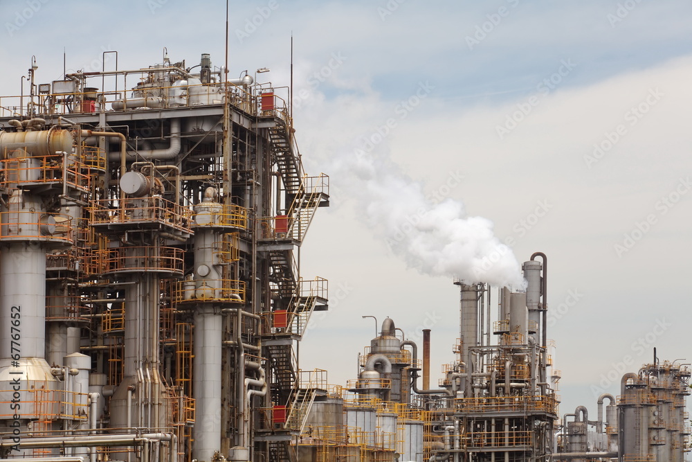 Industrial view at oil refinery plant form industry zone Industrial view at oil refinery plant form industry zone