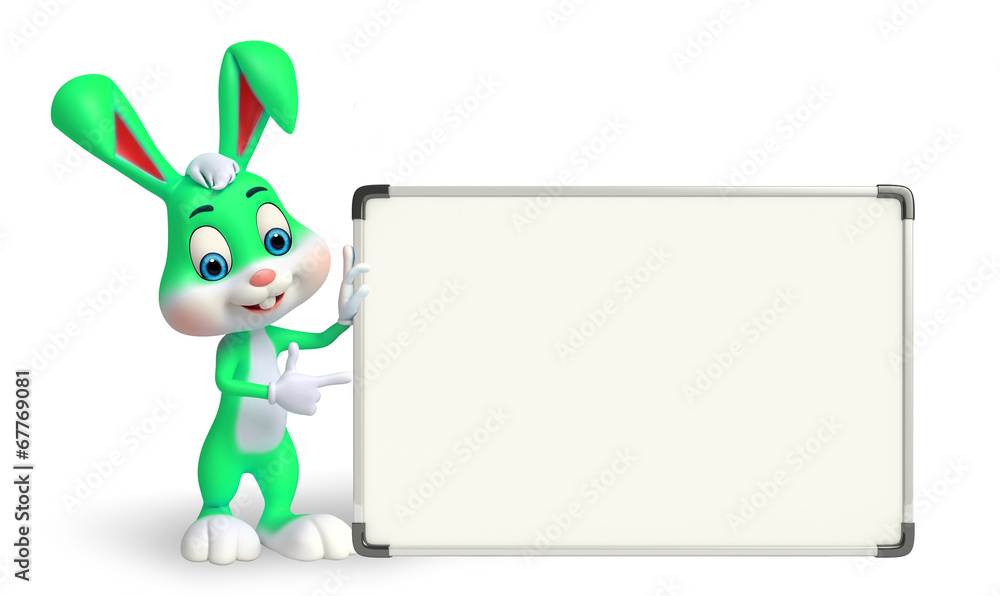 Easter Bunny with display board Easter Bunny with display board