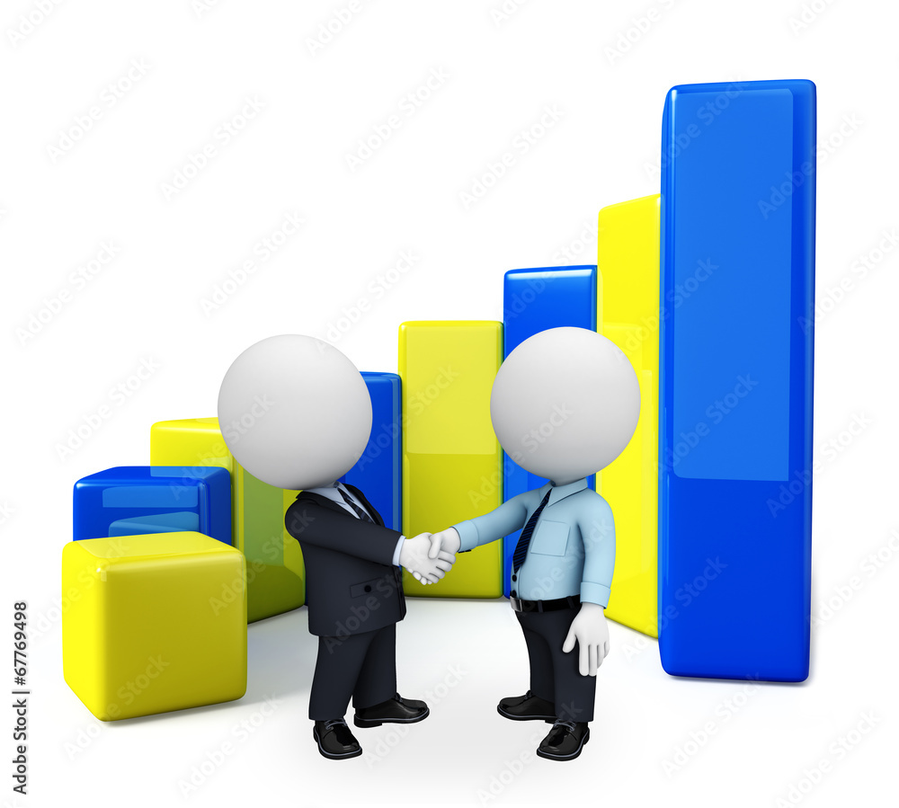 Business team with business graph Business team with business graph