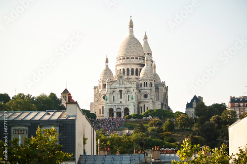 Basilica Sacre Couer at Montmartre in Paris, France photo