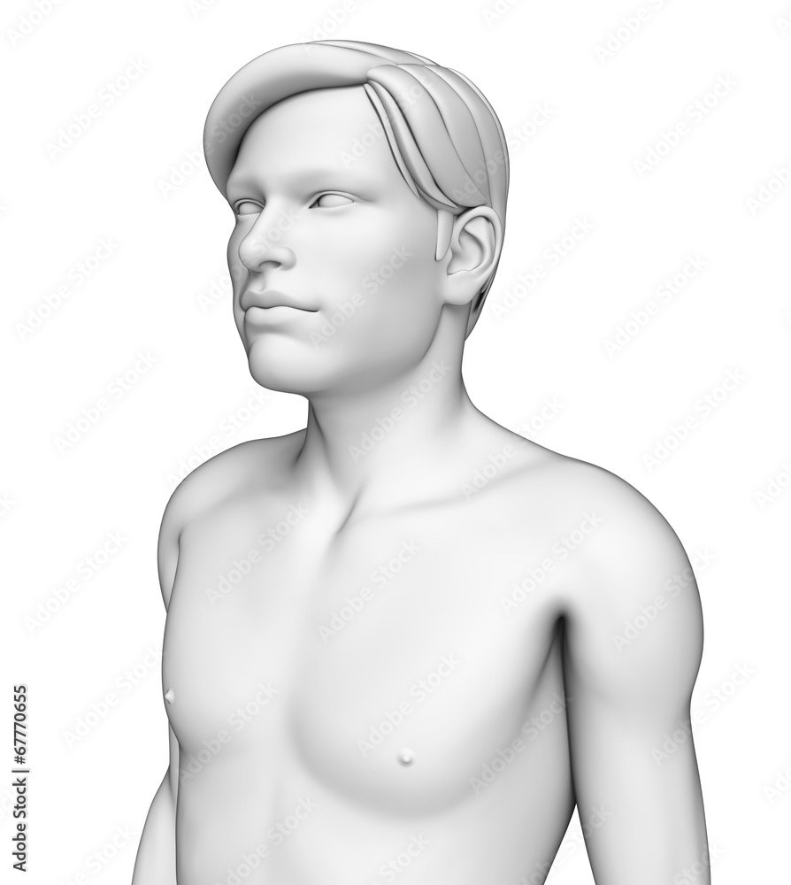 Male upper body artwork