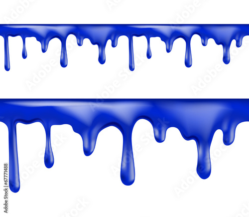 brightly colored blue paint drips seamless patterns