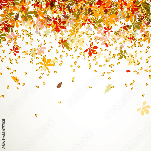 Vector Illustration of Autumn Leaves