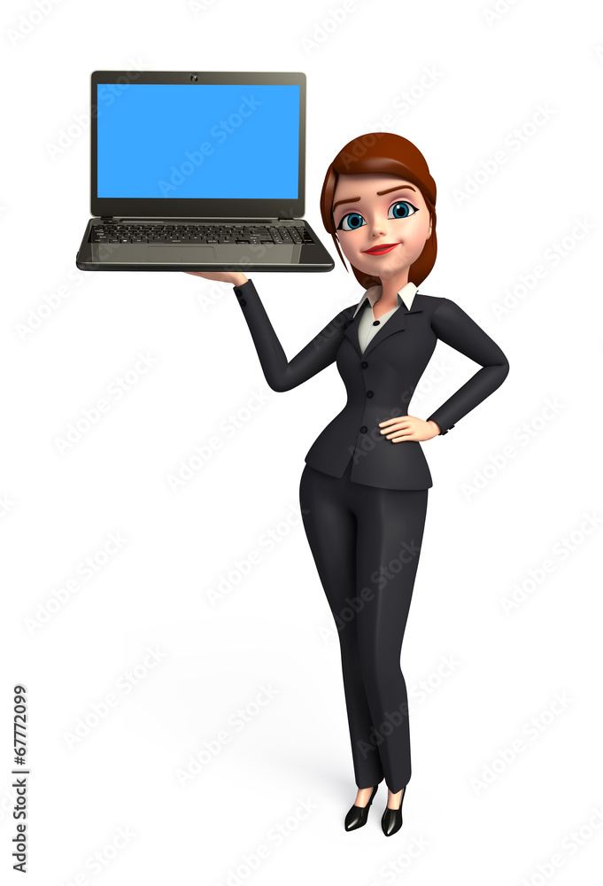 Young Business Woman with laptop Young Business Woman with laptop