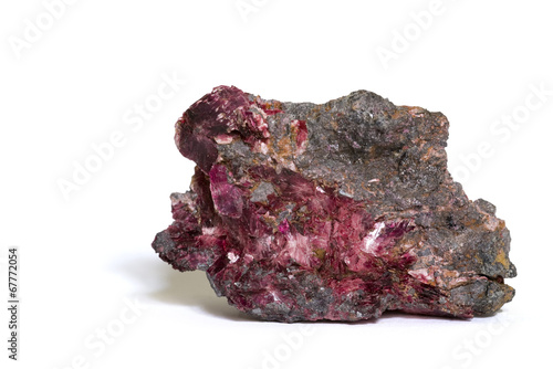 Erythrite (red cobalt) from Morocco. 3.7cm across.