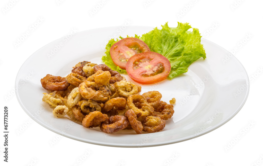 Fried squid rings Fried squid rings