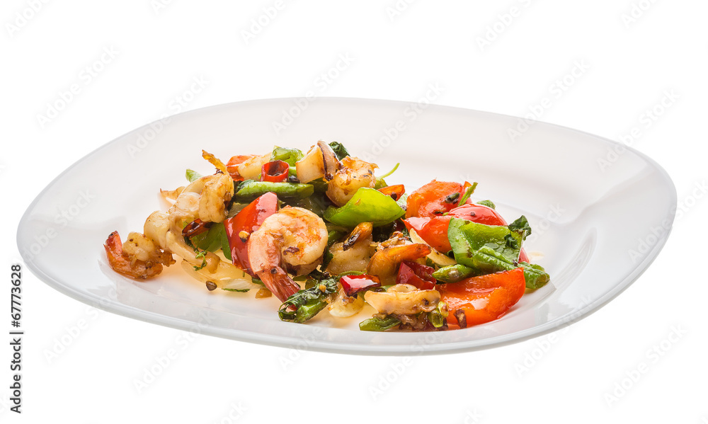 Seafood with vegetables Seafood with vegetables