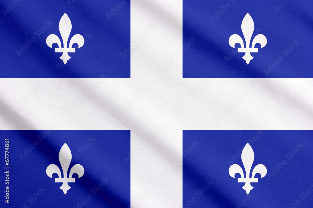 Fototapeta premium Quebec flag waving