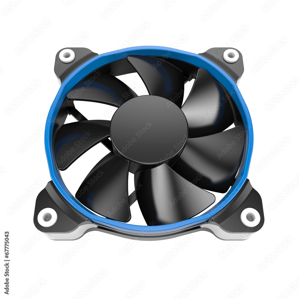 Cpu cooler fan on a white background Cpu cooler fan on a white background
