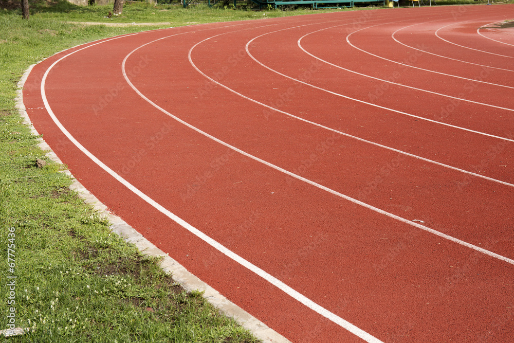 Athletics Running track rubber