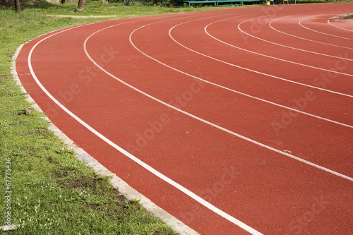 Athletics Running track rubber