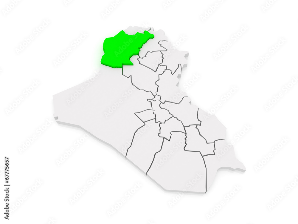 Map of Ninawa. Iraq. Map of Ninawa. Iraq.