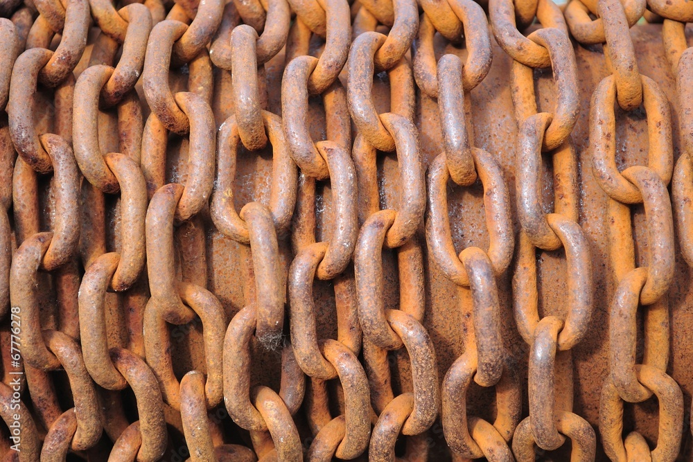 Abstract of Thick Rusty Chain Background Abstract of Thick Rusty Chain Background