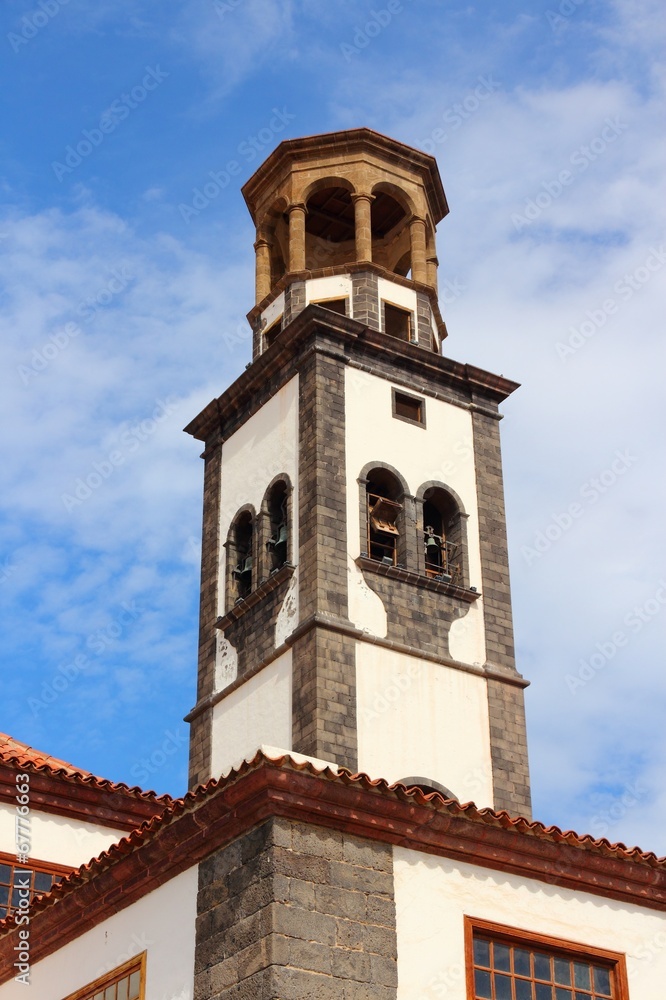 Tenerife landmark - Santa Cruz church - obrazy, fototapety, plakaty 