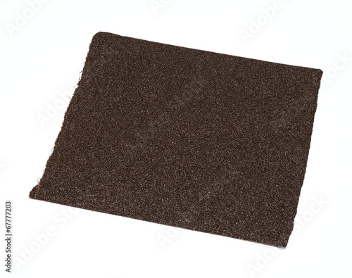 Emery paper - sandpaper isolated on white