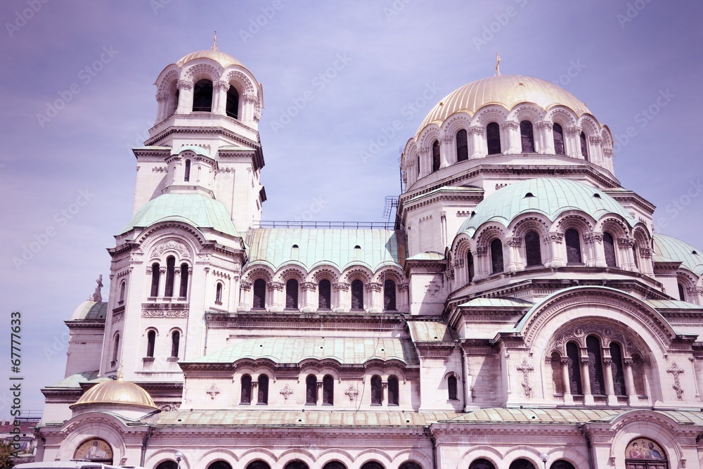Bulgaria - Sofia Cathedral. Cross processed color tone.