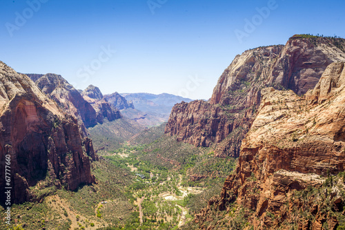 Beautiful aerial views from Zion National Park. © malajscy