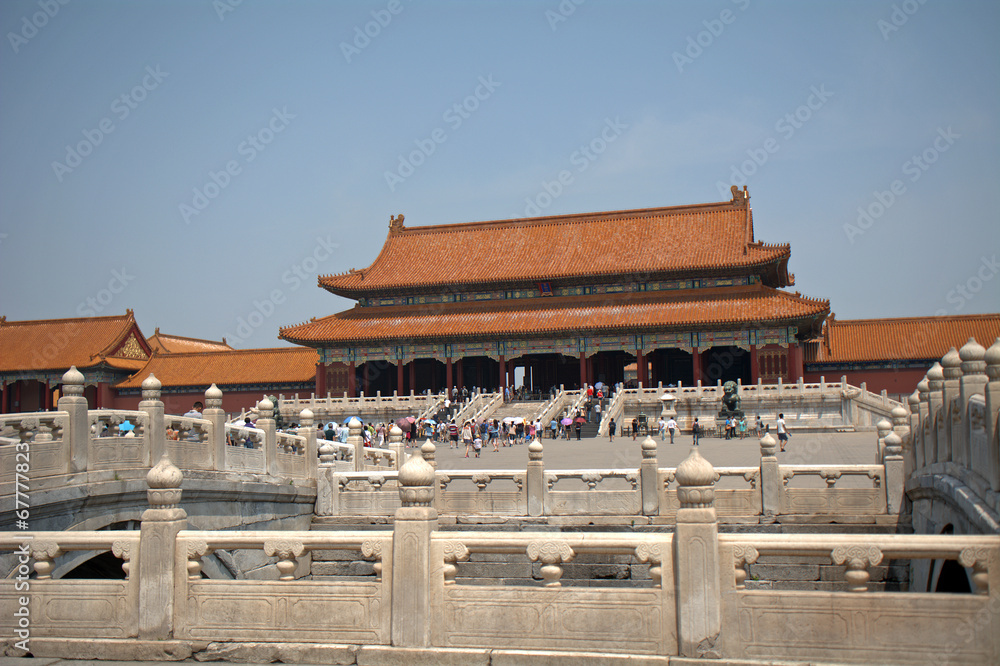 Gate of Supreme Harmony in the Forbidden City, Beijing, China Gate of Supreme Harmony in the Forbidden City, Beijing, China