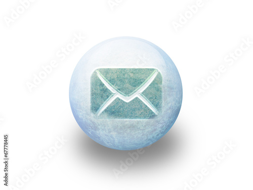 Boule de noël givrée contact