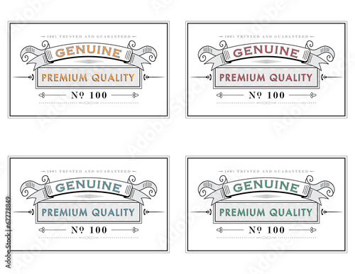 Template label design for various purposes