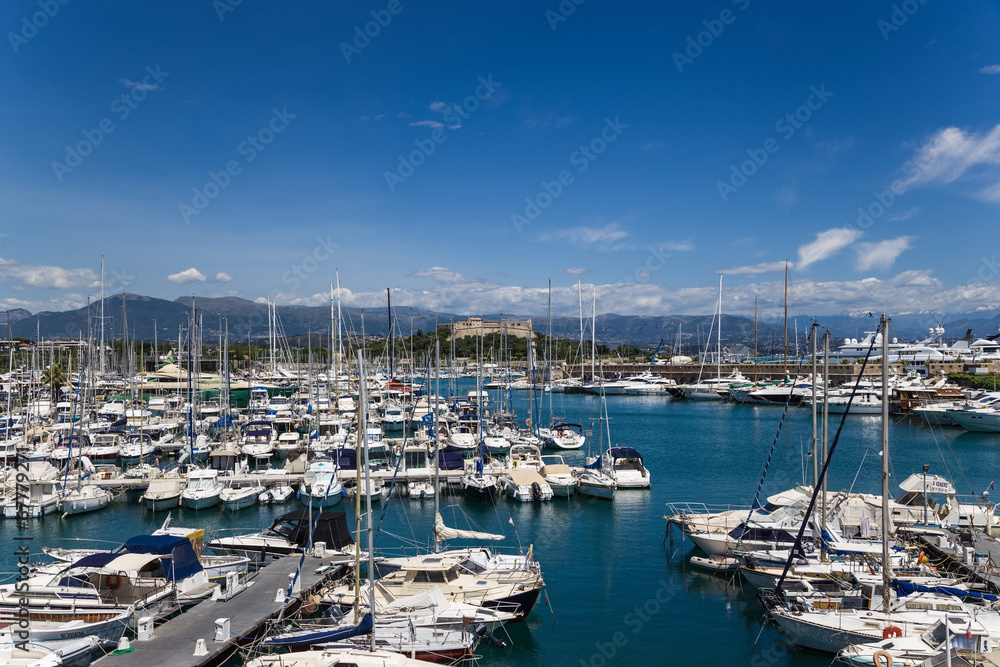 Antibes, France. Yachts in Port Vauban