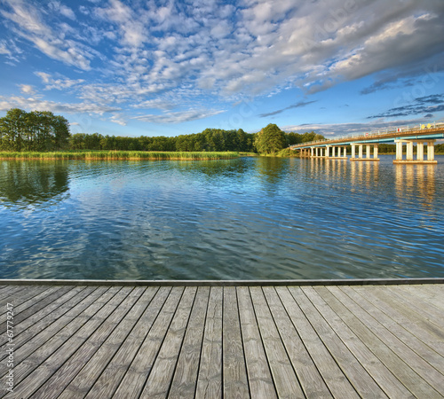 Jetty on lake