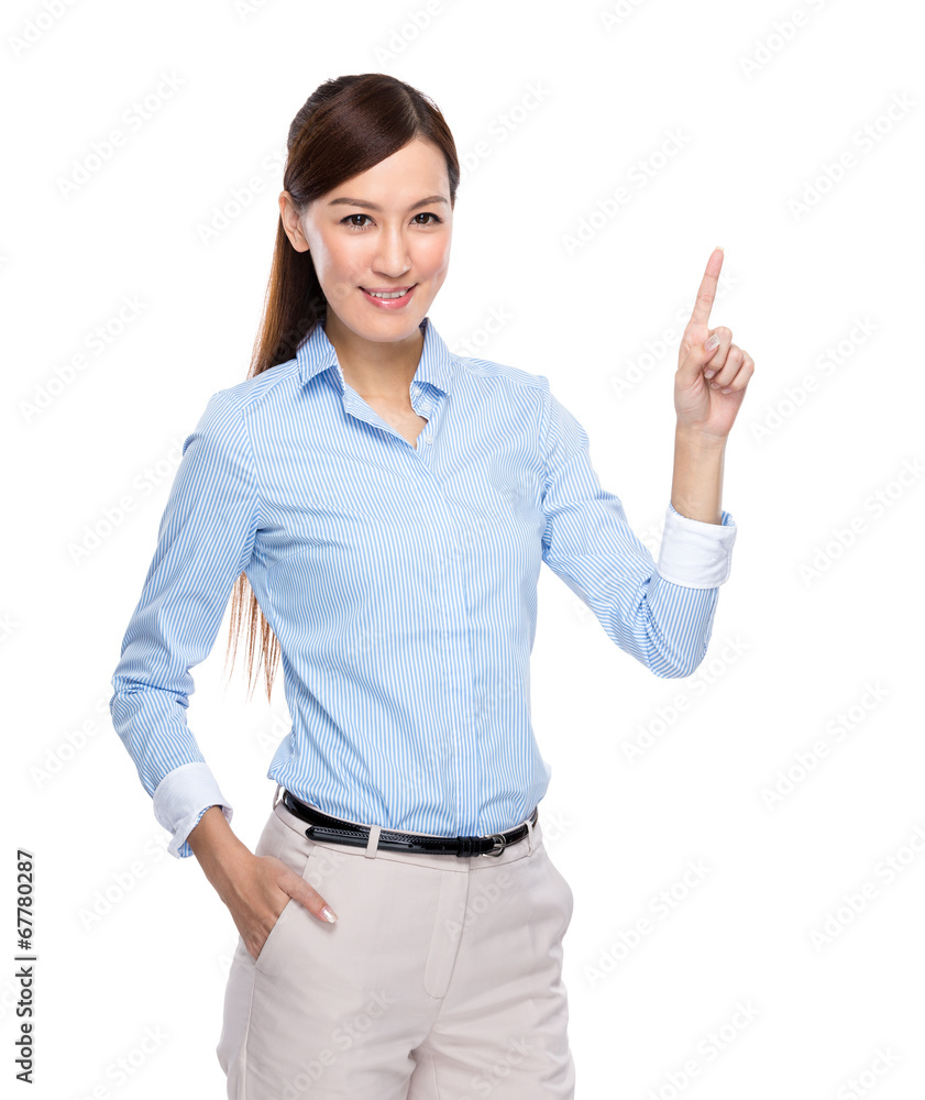 Young asian business woman on white background Young asian business woman on white background