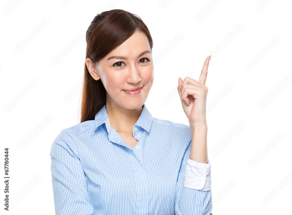 Young asian business woman on white background Young asian business woman on white background