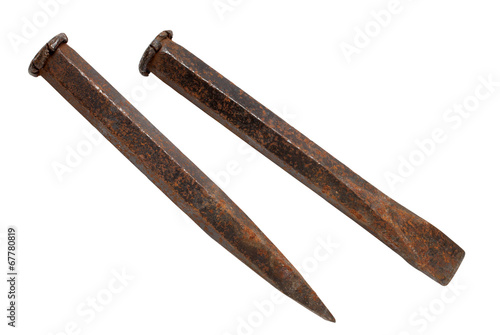 Old rusty chisel