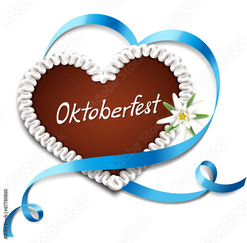Oktoberfest - Lebkuchenherz mit Herzbanderole